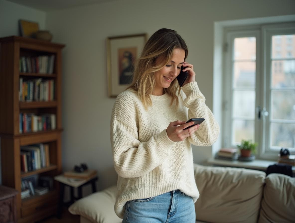 Cliënt rustig in gesprek vanuit huis